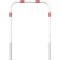 Access barriers | removable and revolving | with triangular locking mechanism | without quarter-bent bar | hot-dip galvanized and white coatedwith red reflecting stripes | total width: 1000 mm